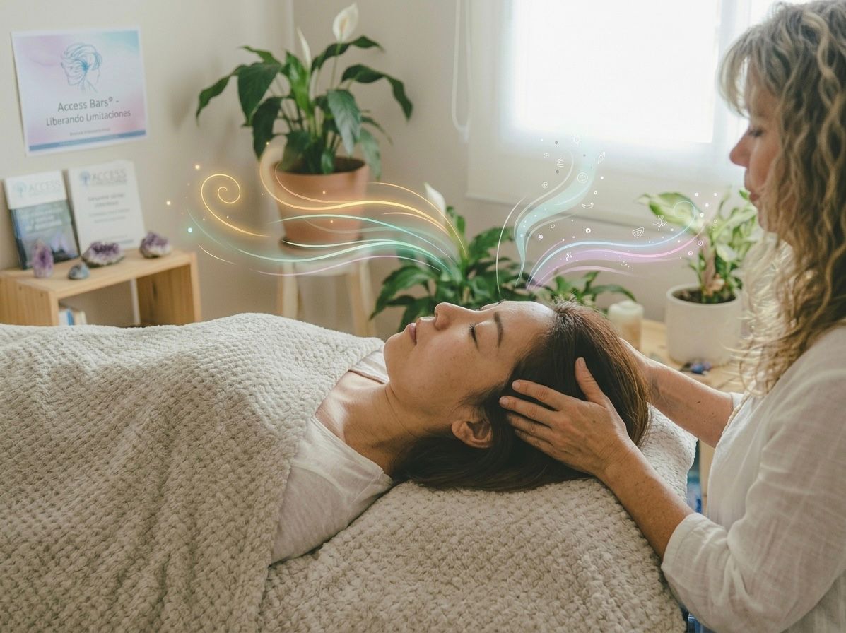 Rosana realizando una sesión de Barras de Access Consciousness